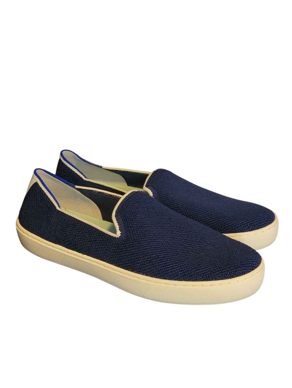 Rothy's Terry Cloth Juniper Slip On Saphire Blue Sneakers Size 10